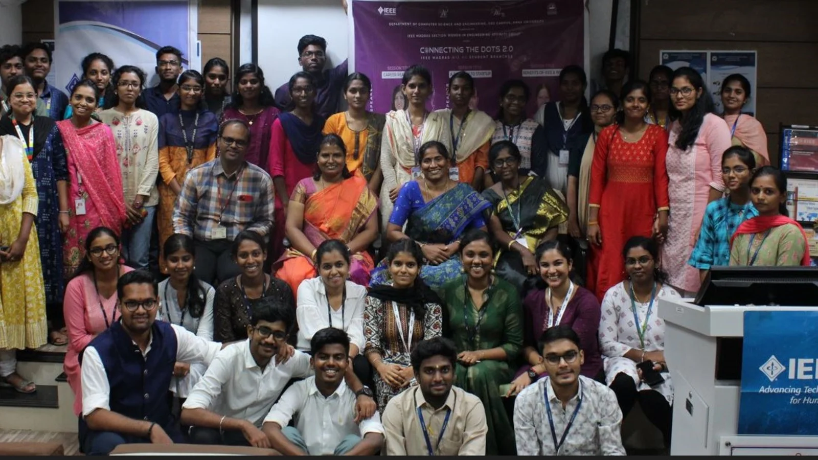Women in Engineering (WIE) affinity group members at an IEEE Madras Section event